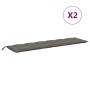 Gartenbankkissen, 2 Stück, dunkelgraues Melange-Gewebe, 200x50x7 cm. von , Kissen für Stühle und Sofas - Ref: Foro24-4002631,...