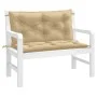 Kissen für Gartenbank 2 Stück Stoff Beige Melange 100x50x7 cm von , Kissen für Stühle und Sofas - Ref: Foro24-4002589, Preis:...