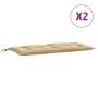 Kissen für Gartenbank 2 Stück Stoff Beige Melange 100x50x7 cm von , Kissen für Stühle und Sofas - Ref: Foro24-4002589, Preis:...