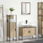 Juego de muebles de baño 3 pcs Marrón 33 x 33 x 120.5 cm