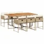 Set comedor de jardín 7 pzas con cojines ratán sintético beige de , Conjuntos de jardín - Ref: Foro24-3278043, Precio: 552,91...