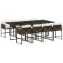Garten-Essgruppe, 9-teilig, mit braunen Kunststoff-Rattan-Kissen. von , Gartensets - Ref: Foro24-3278048, Preis: 537,34 €, Ra...