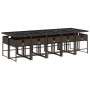 Garten-Essgruppe 11-teilig mit braunen Kunststoff-Rattan-Kissen. von , Gartensets - Ref: Foro24-3278060, Preis: 707,80 €, Rab...