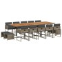 Garden dining set with 15-piece synthetic rattan gray cushions. by , Garden sets - Ref: Foro24-3278125, Price: 822,26 €, Disc...
