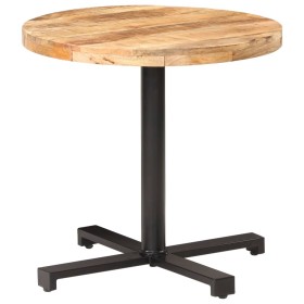 Runder Bistrotisch aus rauem Mangoholz Ø80x75 cm von vidaXL, Küchen- und Esstische - Ref: Foro24-320269, Preis: 148,71 €, Rab...