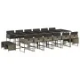 Garden dining set 17 pieces and gray synthetic rattan cushions by , Garden sets - Ref: Foro24-3278131, Price: 1,00 €, Discoun...