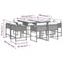 Garden dining set 9 pieces with brown synthetic rattan cushions by , Garden sets - Ref: Foro24-3278144, Price: 554,10 €, Disc...