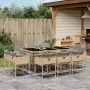 Garden dining set 11 pieces with beige synthetic rattan cushions by , Garden sets - Ref: Foro24-3278159, Price: 727,26 €, Dis...