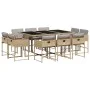 Garden dining set 11 pieces with beige synthetic rattan cushions by , Garden sets - Ref: Foro24-3278159, Price: 727,26 €, Dis...