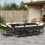 Garten-Essgruppe mit 13-teiligen Kissen aus schwarzem Kunststoff-Rattan. von , Gartensets - Ref: Foro24-3278165, Preis: 811,5...