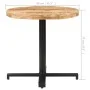 Round bistro table rough mango wood Ø80x75 cm by vidaXL, Kitchen and dining tables - Ref: Foro24-320269, Price: 146,82 €, Dis...