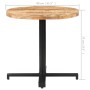 Runder Bistrotisch aus rauem Mangoholz Ø80x75 cm von vidaXL, Küchen- und Esstische - Ref: Foro24-320269, Preis: 148,71 €, Rab...