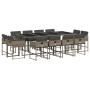 Garden dining set with 13-piece synthetic rattan gray cushions. by , Garden sets - Ref: Foro24-3278167, Price: 729,68 €, Disc...