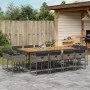 Garden dining set with 13-piece synthetic rattan gray cushions. by , Garden sets - Ref: Foro24-3278173, Price: 989,76 €, Disc...