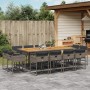 Garten-Essgruppe mit 13-teiligen Kissen aus grauem synthetischem Rattan. von , Gartensets - Ref: Foro24-3278173, Preis: 758,4...