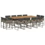 Set comedor de jardín con cojines 13 pzas ratán sintético gris de , Conjuntos de jardín - Ref: Foro24-3278173, Precio: 923,62...