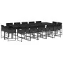 Set comedor de jardín con cojines 15 pzas ratán sintético negro de , Conjuntos de jardín - Ref: Foro24-3278178, Precio: 946,0...