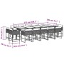 Garden dining set with 15-piece black synthetic rattan cushions. by , Garden sets - Ref: Foro24-3278178, Price: 828,62 €, Dis...