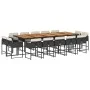 Set comedor de jardín con cojines 15 pzas ratán sintético negro de , Conjuntos de jardín - Ref: Foro24-3278186, Precio: 981,5...