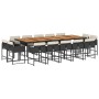 Set comedor de jardín con cojines 15 pzas ratán sintético negro de , Conjuntos de jardín - Ref: Foro24-3278186, Precio: 859,6...