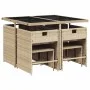 Garten-Essgruppe 9-teilig mit Kissen aus synthetischem Rattan in Beige. von , Gartensets - Ref: Foro24-3277905, Preis: 373,68...