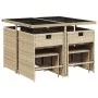 Garten-Essgruppe 9-teilig mit Kissen aus synthetischem Rattan in Beige. von , Gartensets - Ref: Foro24-3277907, Preis: 459,64...