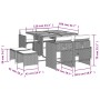 Garden dining set 9 pieces with beige synthetic rattan cushions by , Garden sets - Ref: Foro24-3277911, Price: 379,27 €, Disc...