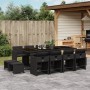 Garten-Essgruppe mit 13-teiligen Kissen aus schwarzem Kunststoff-Rattan. von , Gartensets - Ref: Foro24-3277926, Preis: 704,5...