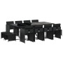 Garden dining set with 13-piece black synthetic rattan cushions by , Garden sets - Ref: Foro24-3277926, Price: 704,33 €, Disc...