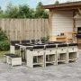 Garden dining set with 13 pieces, light gray synthetic rattan and cushions. by , Garden sets - Ref: Foro24-3277930, Price: 81...