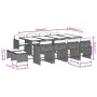 Garten-Esszimmer-Set mit 13-teiligen Kissen aus hellem grauem Kunst-Rattan. von , Gartensets - Ref: Foro24-3277930, Preis: 68...