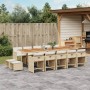 Garden dining set with 15-piece synthetic rattan beige cushions by , Garden sets - Ref: Foro24-3277947, Price: 854,82 €, Disc...