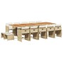 Garden dining set with 15-piece synthetic rattan beige cushions by , Garden sets - Ref: Foro24-3277947, Price: 854,82 €, Disc...