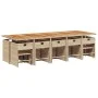 Garten-Essgruppe mit 15-teiligen Kissen aus synthetischem Rattan in Beige. von , Gartensets - Ref: Foro24-3277947, Preis: 853...
