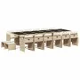Garten-Essgruppe 17-teilig mit Kissen aus synthetischem Rattan in Beige. von , Gartensets - Ref: Foro24-3277953, Preis: 939,9...