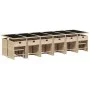 Garten-Essgruppe 17-teilig mit Kissen aus synthetischem Rattan in Beige. von , Gartensets - Ref: Foro24-3277953, Preis: 939,9...