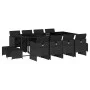 Garden dining set with 13-piece black synthetic rattan cushions by , Garden sets - Ref: Foro24-3277746, Price: 894,20 €, Disc...