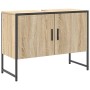 Juego de muebles de baño 3 pcs Marrón 33 x 33 x 120.5 cm