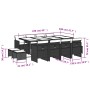 Garden dining set with 13-piece black synthetic rattan cushions by , Garden sets - Ref: Foro24-3277746, Price: 772,23 €, Disc...