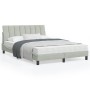 Bett mit hellgrauem Samtmatratze 120x200 cm von , Betten und Lattenroste - Ref: Foro24-3208586, Preis: 346,91 €, Rabatt: %