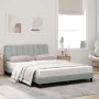 Cama con colchón terciopelo gris claro 120x200 cm de , Camas y somieres - Ref: Foro24-3208586, Precio: 341,49 €, Descuento: %