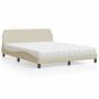 Bett mit cremefarbenem Stoffmatratze 160x200 cm von , Betten und Lattenroste - Ref: Foro24-3208429, Preis: 383,09 €, Rabatt: %