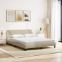 Bett mit cremefarbenem Stoffmatratze 160x200 cm von , Betten und Lattenroste - Ref: Foro24-3208429, Preis: 383,09 €, Rabatt: %