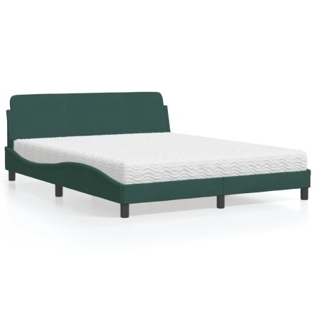 Bett mit dunkelgrünem Samtmatratze 160x200 cm von , Betten und Lattenroste - Ref: Foro24-3208434, Preis: 349,61 €, Rabatt: %