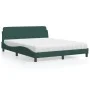 Cama con colchón terciopelo verde oscuro 160x200 cm de , Camas y somieres - Ref: Foro24-3208434, Precio: 330,90 €, Descuento: %