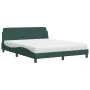Cama con colchón terciopelo verde oscuro 160x200 cm de , Camas y somieres - Ref: Foro24-3208434, Precio: 330,90 €, Descuento: %