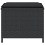 Gartenhocker mit Kissen 4 Stück PE-Rattan Schwarz 40x40x35cm von , Hocker für den Außenbereich - Ref: Foro24-4007484, Preis: ...