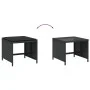 Gartenhocker mit Kissen 4 Stück PE-Rattan Schwarz 40x40x35cm von , Hocker für den Außenbereich - Ref: Foro24-4007484, Preis: ...