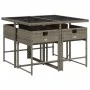 Garten-Essgruppe, 5-teilig, mit grauen Polstern aus synthetischem Rattan von , Gartensets - Ref: Foro24-3278029, Preis: 350,4...