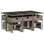 Garten-Essgruppe 11-teilig mit grauen Polstern aus synthetischem Rattan von , Gartensets - Ref: Foro24-3278095, Preis: 494,12...